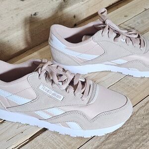 Reebok Women's Blush Pink Low-Top Sneakers with White Accents